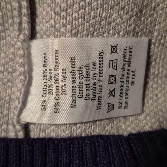 Janie and Jack boys 2T pullover sweater gray, green blue, yellow white stripe - Picture 5 of 6